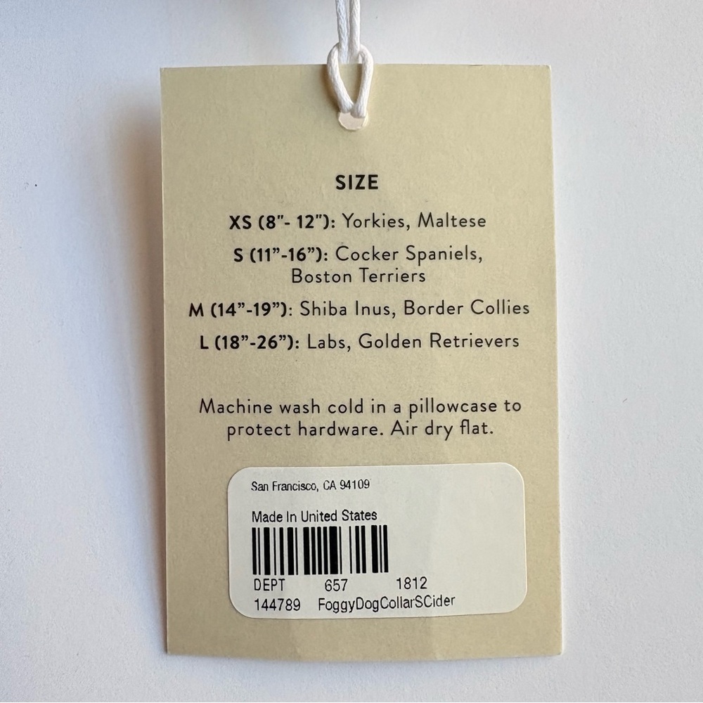 The Foggy Dog Orange Dog Collar Small Gold Hardware Pet Fall Harvest NEW w/ tags - Picture 11 of 13